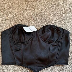 Brand new forever 21 Black Strapless Corset Top